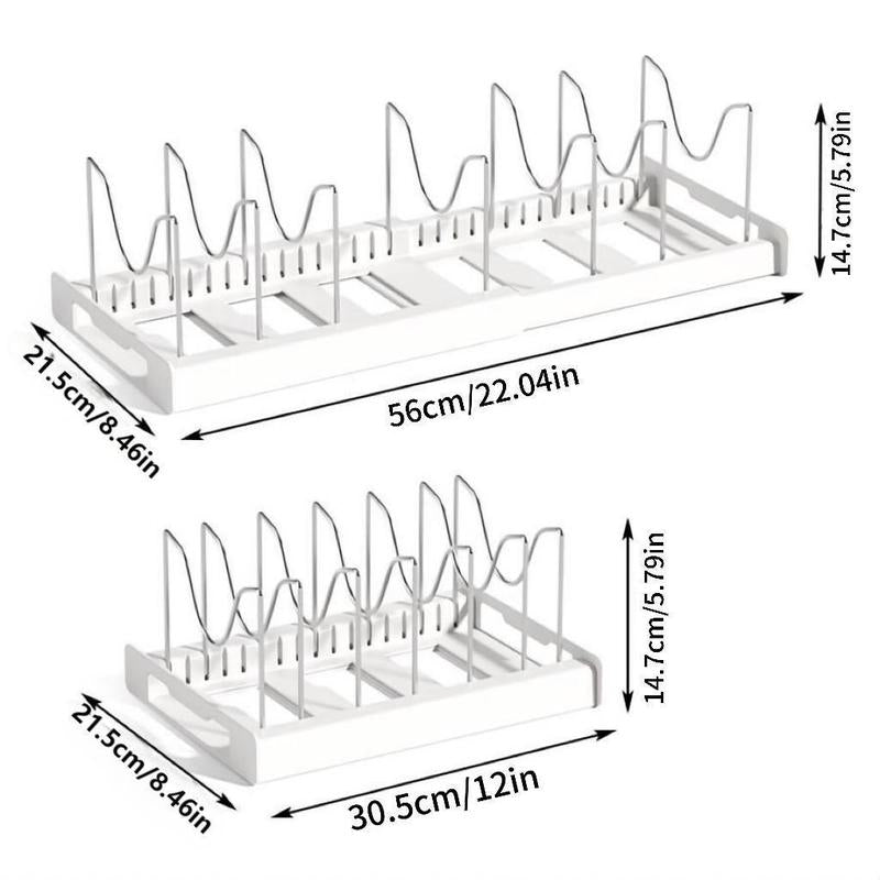 Kitchen Pot Storage Rack, Adjustable Kitchen Pot Lid Storage Rack, Summer Essentials Multifunctional Kitchen Storage Organizer, Farmhouse Summer for Gift, 2024 Kitchen Gadgets