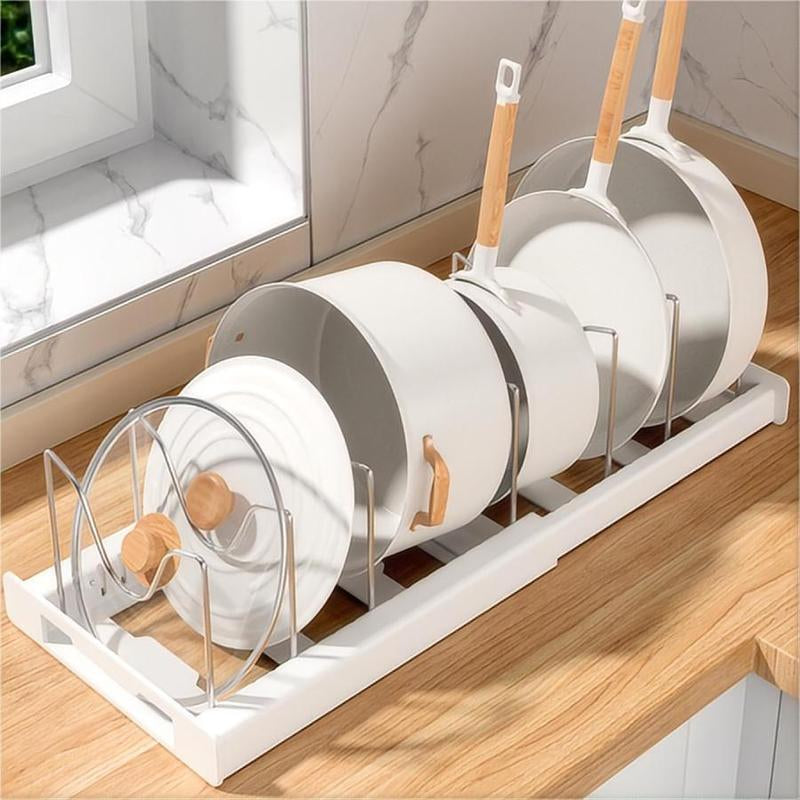 Kitchen Pot Storage Rack, Adjustable Kitchen Pot Lid Storage Rack, Summer Essentials Multifunctional Kitchen Storage Organizer, Farmhouse Summer for Gift, 2024 Kitchen Gadgets