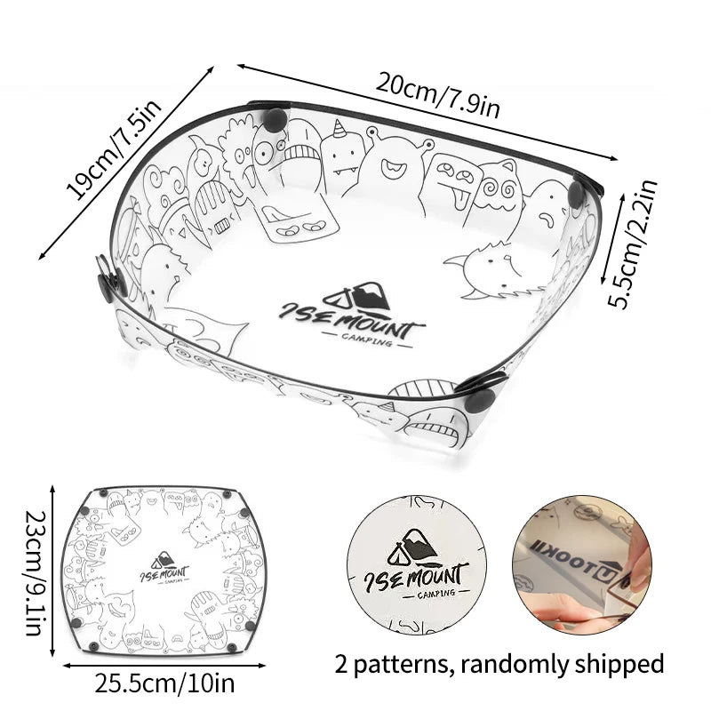 Versatile Outdoor Folding Tableware Set - Lightweight and Compact Camping Bowl, Plate, and Cup