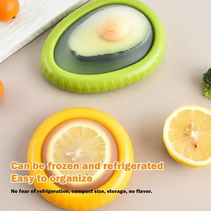 4-Piece Silicone Fruit Storage Box Set - Keep Your Fruits and Vegetables Fresh with Innovative Sealed Design