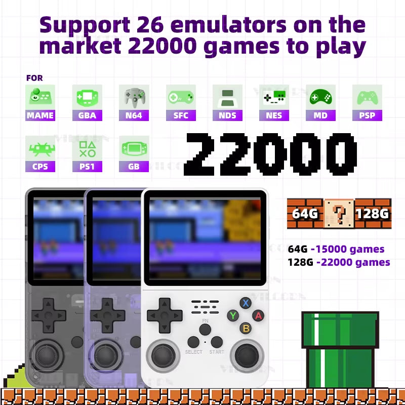 R36S Retro Handheld Game Console – 640x480 64GB - 22,000 games