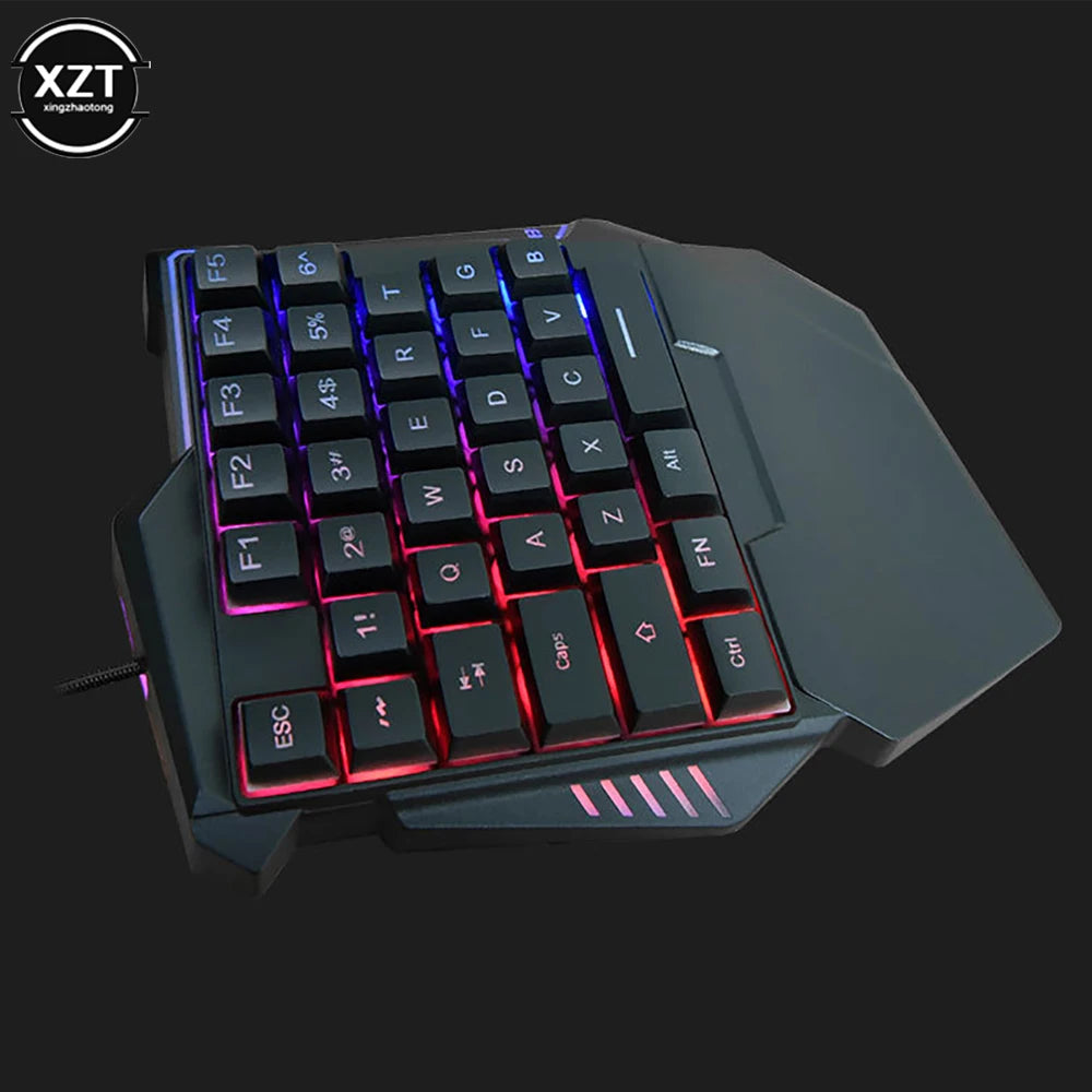 USB One-Handed Gaming Keyboard – 35-Key Mini Wired Keypad