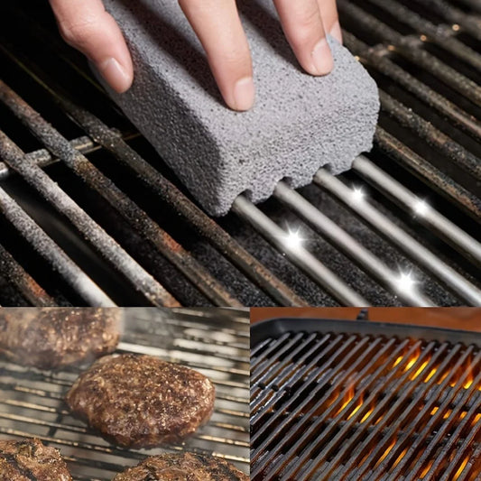 Premium BBQ Grill Cleaning Brush with Pumice Stone - Essential Tool for Outdoor Kitchen Maintenance