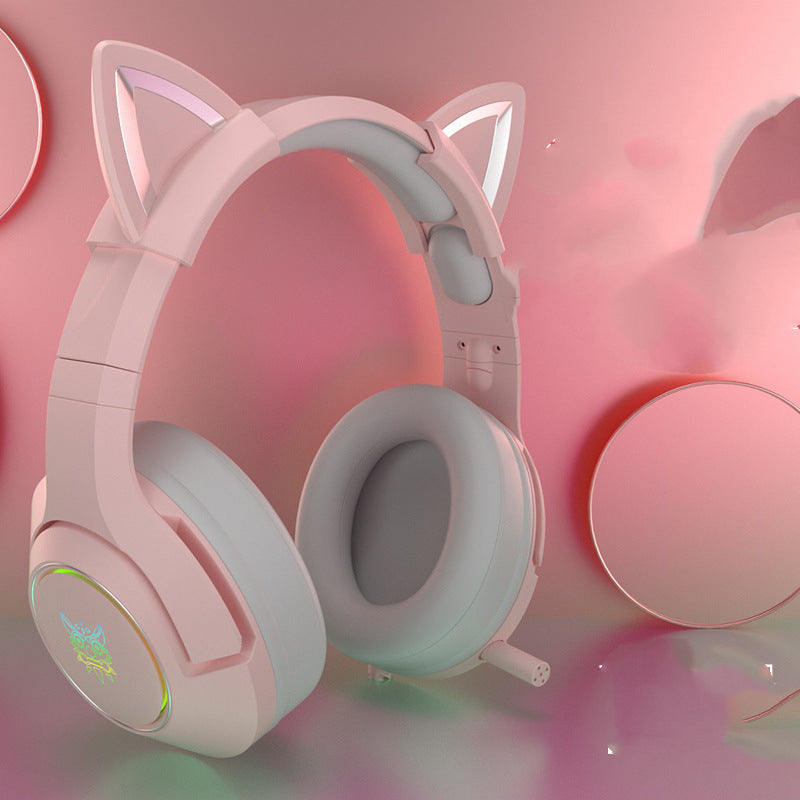 Cat Ear Gaming Headphones with Microphone