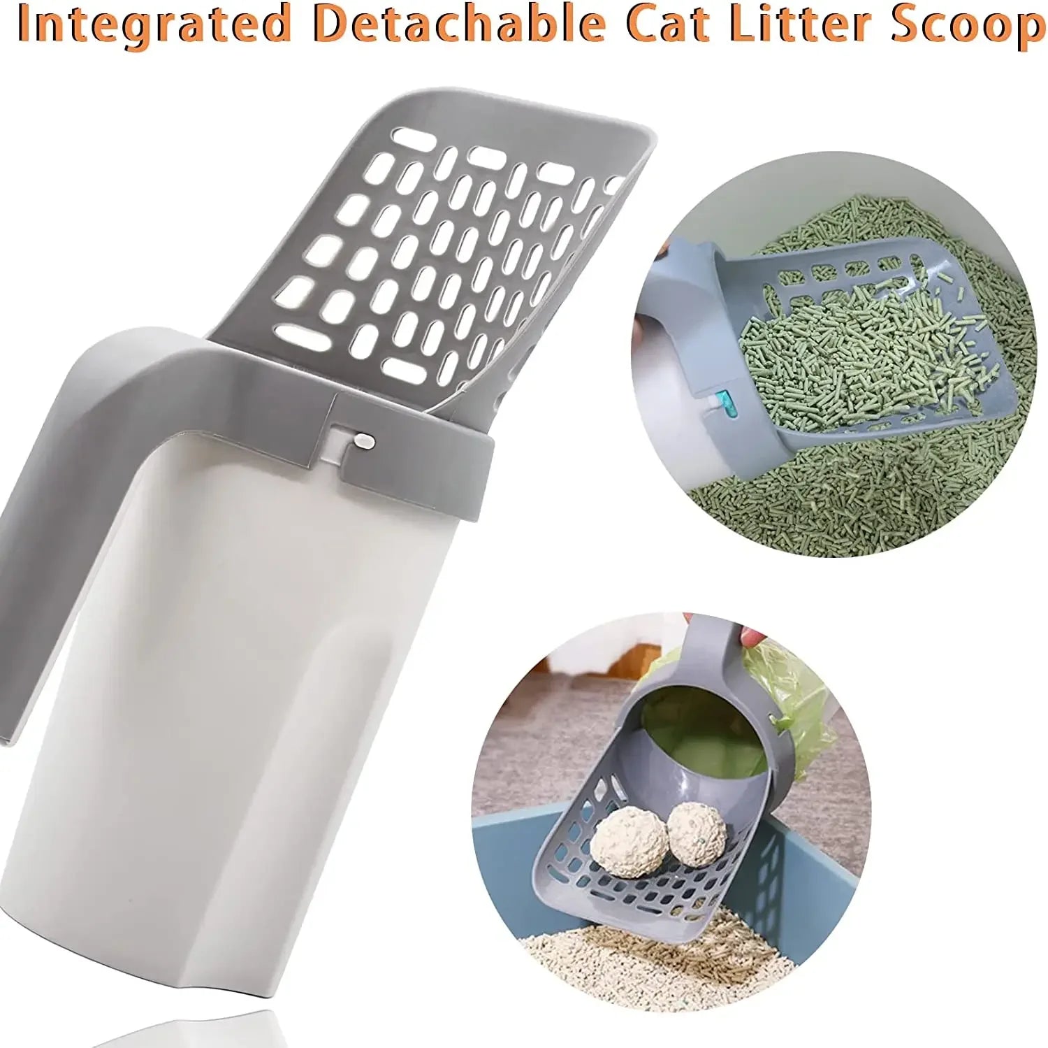 Premium Cat Litter Scoop with Convenient Refill Bags - Effortless Cleaning for Your Feline Friend's Litter Box