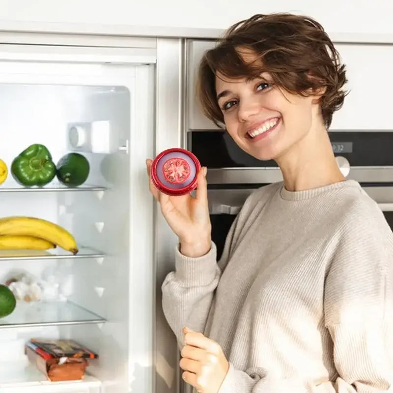 4-Piece Silicone Fruit Storage Box Set - Keep Your Fruits and Vegetables Fresh with Innovative Sealed Design