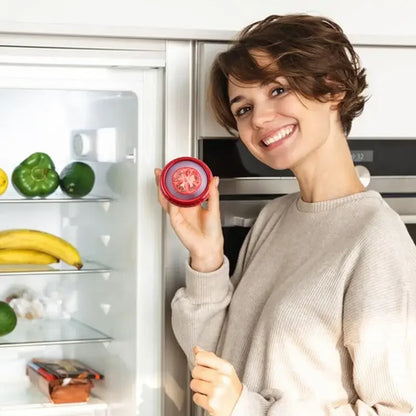 4-Piece Silicone Fruit Storage Box Set - Keep Your Fruits and Vegetables Fresh with Innovative Sealed Design