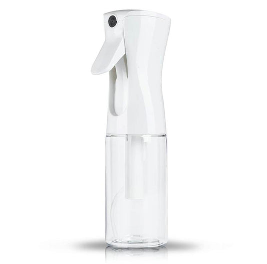 Continuous Spray Bottle with Ultra Fine Mist- Continuous Mister Spray Bottle for Hairstyling, Cleaning, Plants, Pets, Barbers, Salons, High Pressure Spray Bottle, Portable Refillable Mist Sprayer (Clear - 7.04Oz/200Ml)