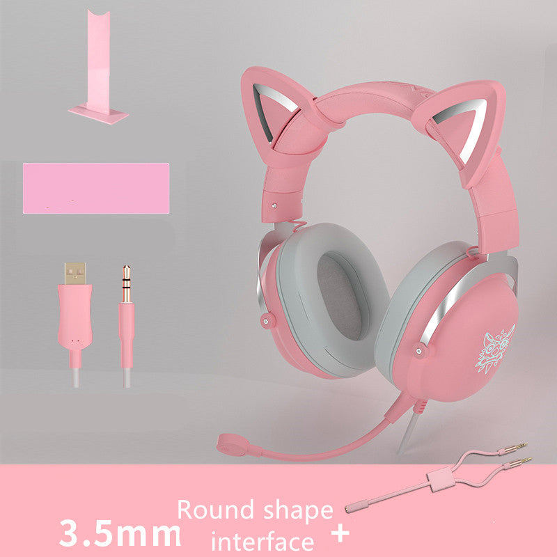 Cat Ear Gaming Headphones with Microphone