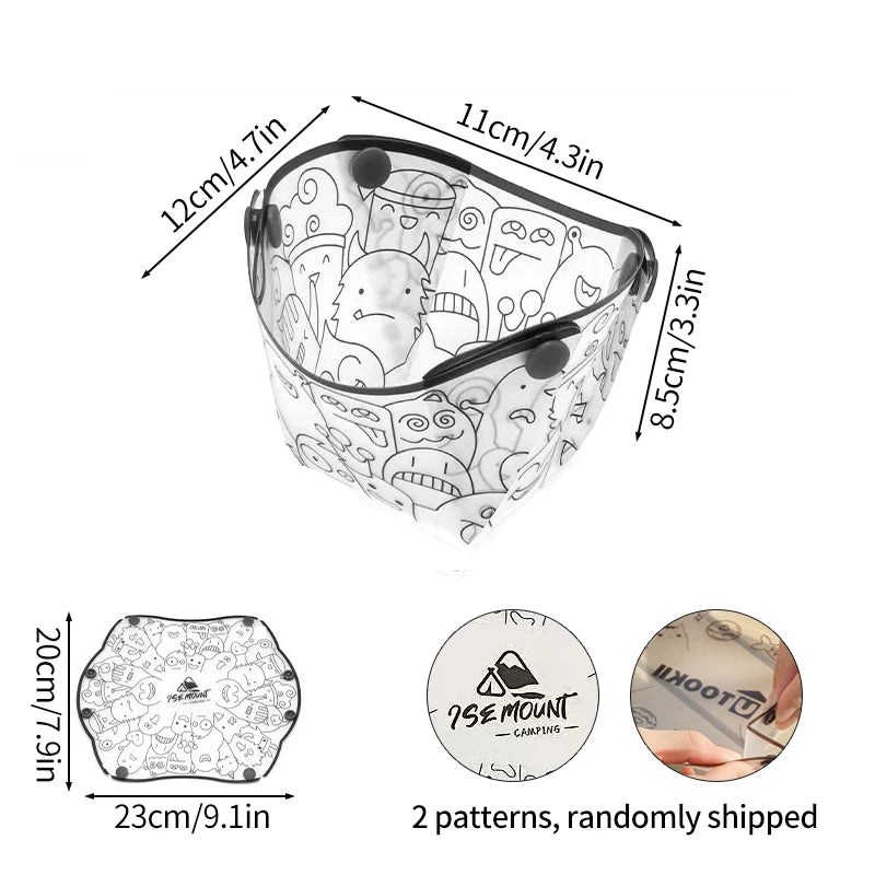 Versatile Outdoor Folding Tableware Set - Lightweight and Compact Camping Bowl, Plate, and Cup