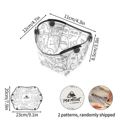 Versatile Outdoor Folding Tableware Set - Lightweight and Compact Camping Bowl, Plate, and Cup