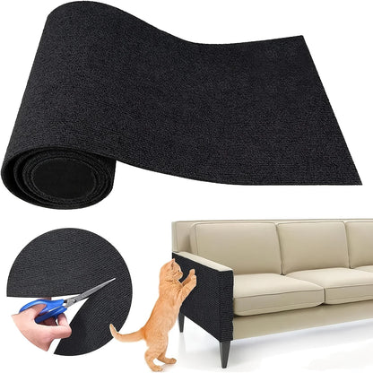 Premium Self-Adhesive Cat Scratching Pad - Durable Multifunctional Corner Protector for Furniture and Climbing Frames, Includes 10 Fixers for Enhanced Stability