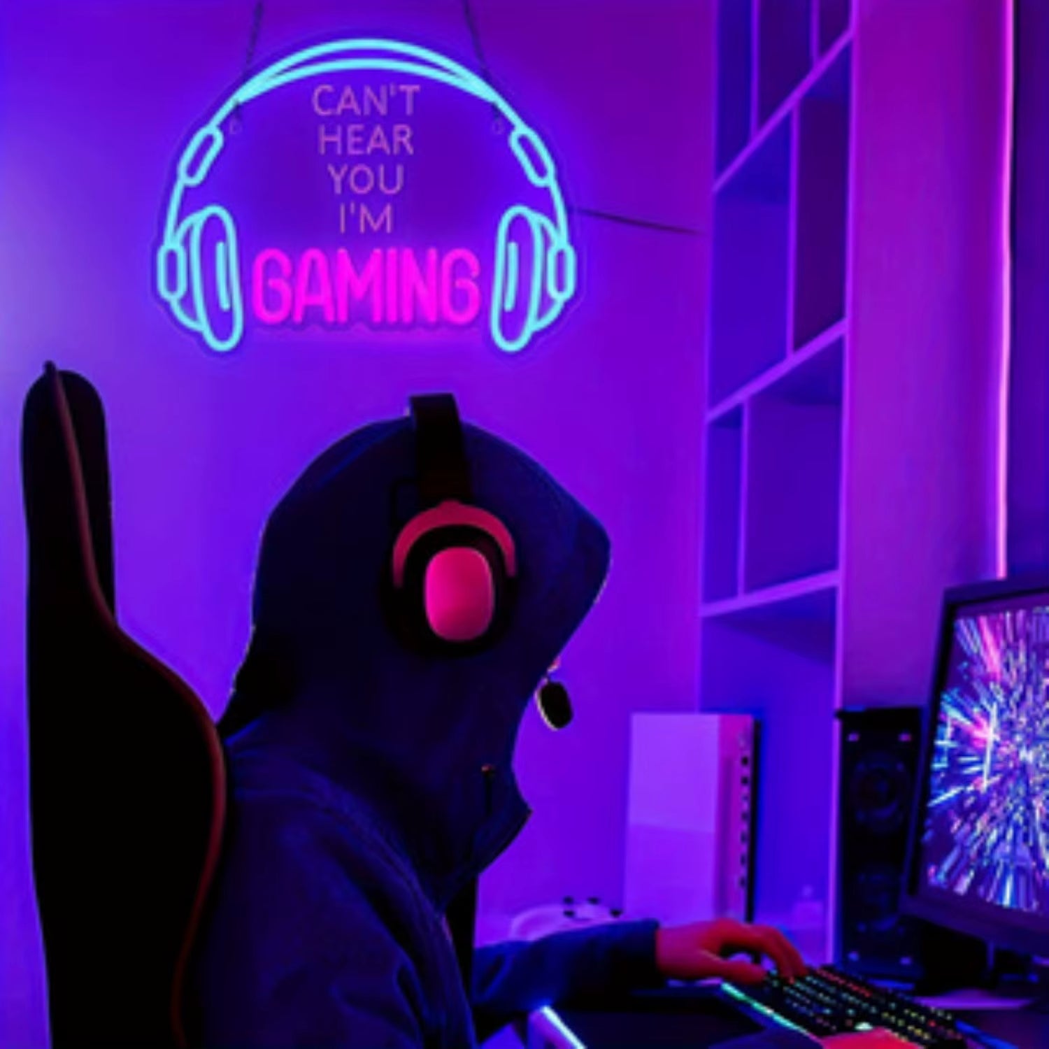  "Can't Hear You, I'm Gaming" Neon sign