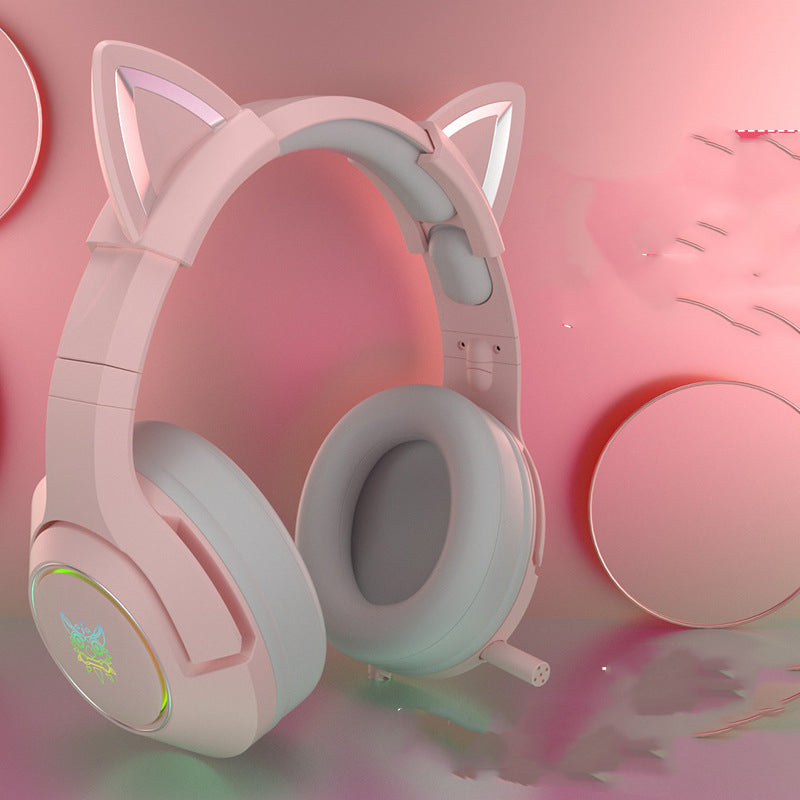 Cat Ear Gaming Headphones with Microphone