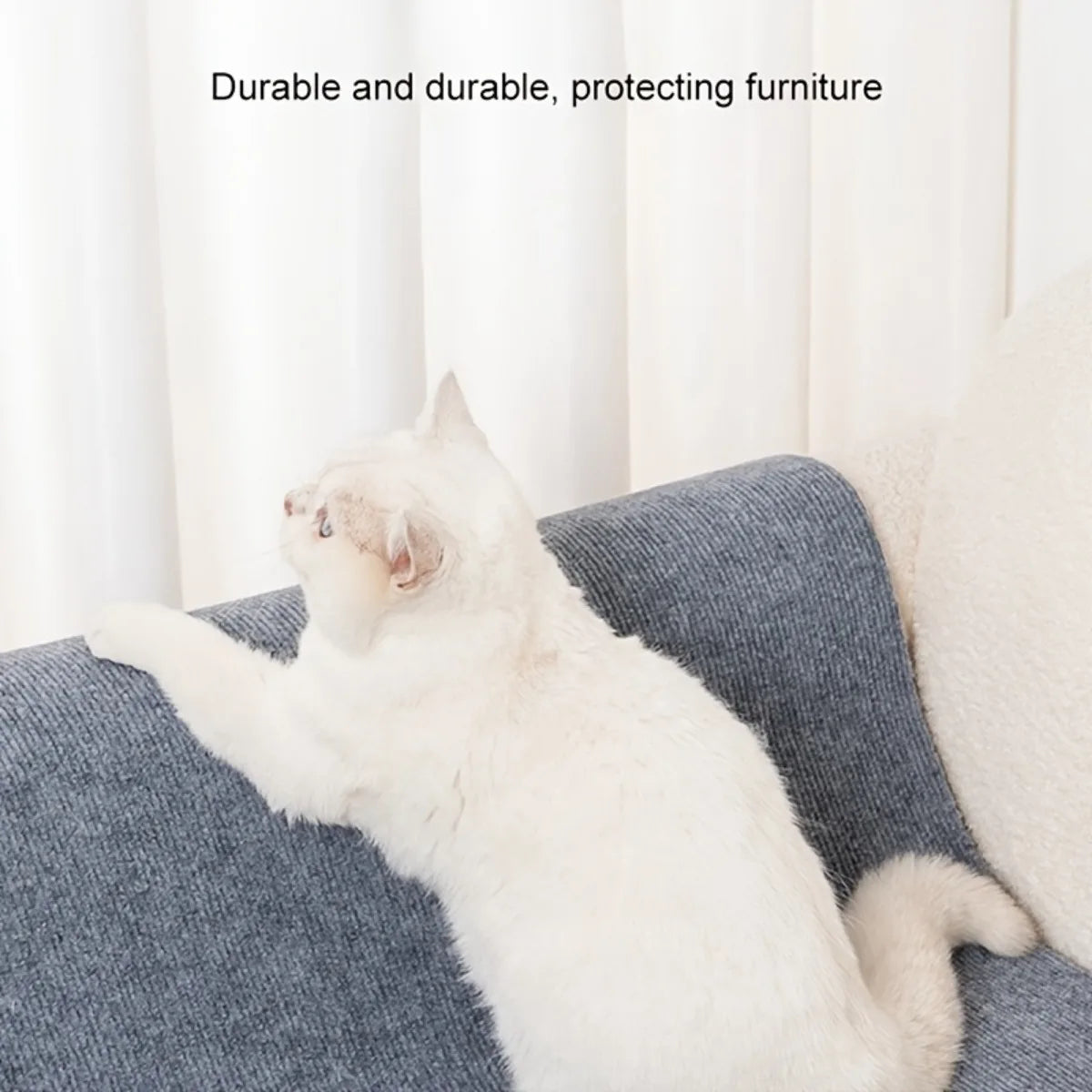 Premium Self-Adhesive Cat Scratching Pad - Durable Multifunctional Corner Protector for Furniture and Climbing Frames, Includes 10 Fixers for Enhanced Stability