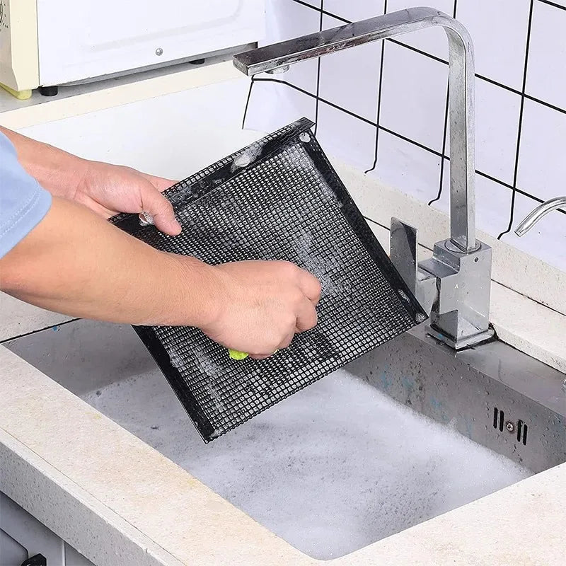 Premium Reusable PTFE Mesh Grill Bags - Non-Stick BBQ Bags for Charcoal and Gas Smokers