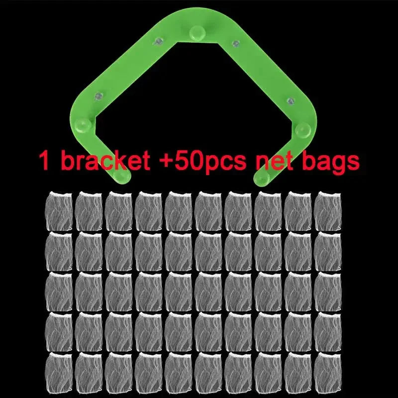 Efficient Triangle Hanging Net Drain for Kitchen Sink - Strainer Basket with 50 Disposable Nets