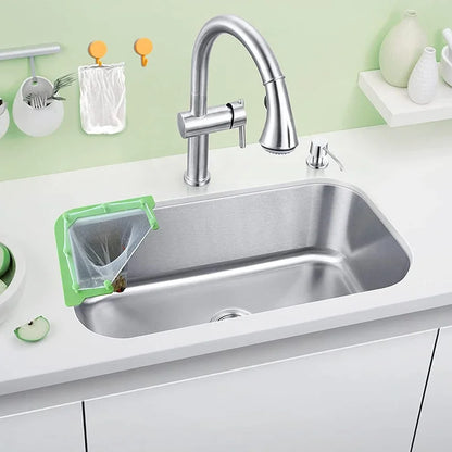 Efficient Triangle Hanging Net Drain for Kitchen Sink - Strainer Basket with 50 Disposable Nets