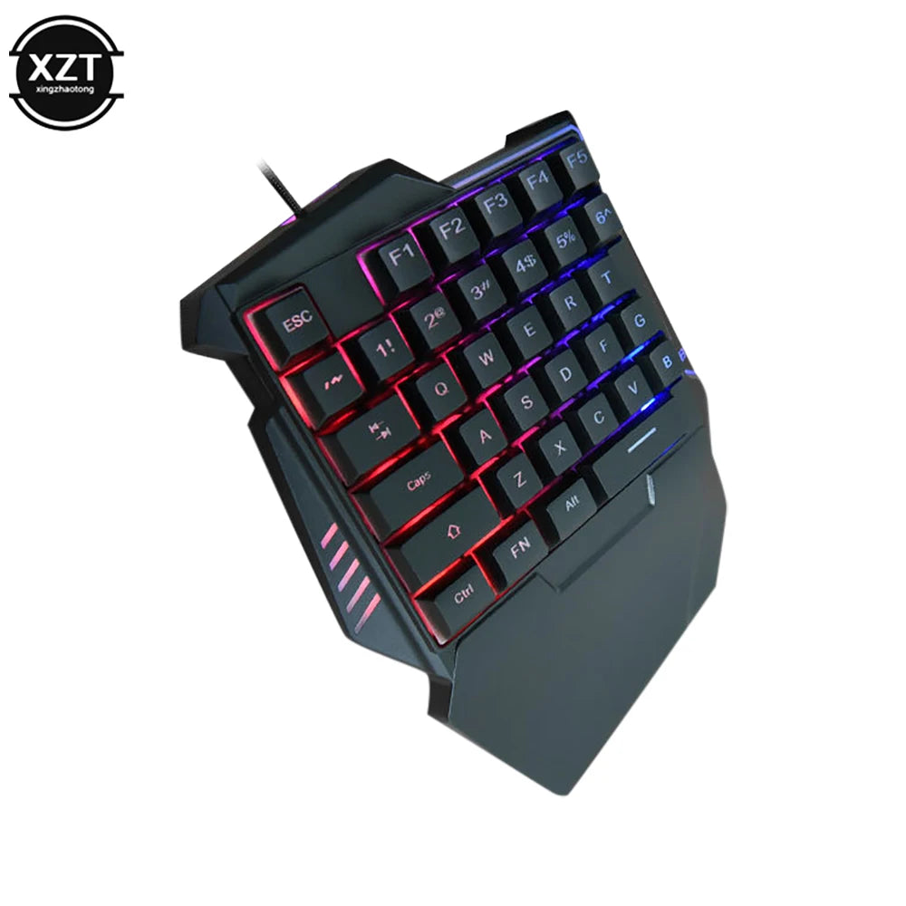 USB One-Handed Gaming Keyboard – 35-Key Mini Wired Keypad