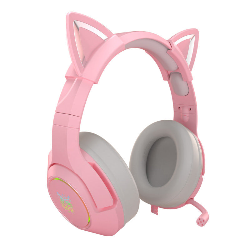 Cat Ear Gaming Headphones with Microphone