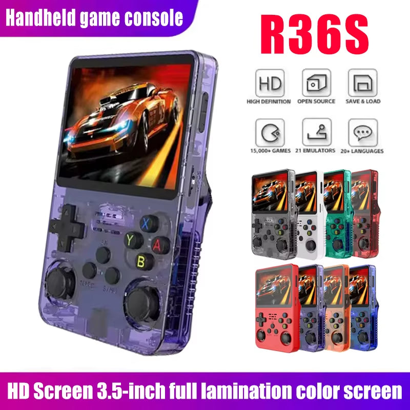 R36S Retro Handheld Game Console – 64GB Linux System