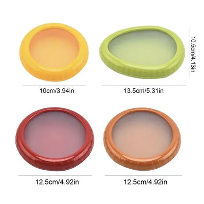 4-Piece Silicone Fruit Storage Box Set - Keep Your Fruits and Vegetables Fresh with Innovative Sealed Design